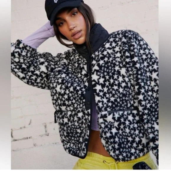 Free People Movement Hit the Slopes Jacket Star Print - Picture 1 of 9